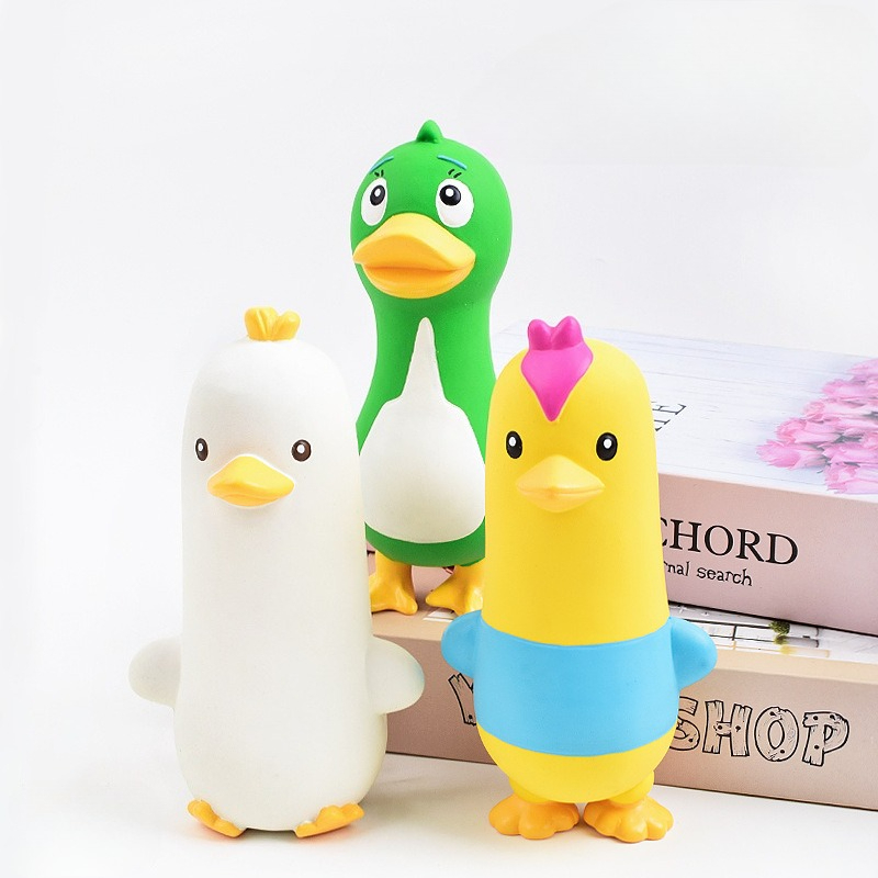 삑삑 소리가 나는 라텍스 재질의 닭, 오리, 거위, 강 - Interactive Squeaky Plush Dog Toy 리뷰 및 가격