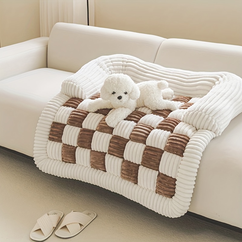 플레이드 애완동물 침대 매트, 겨울용 초극세사 보온 패 - Pet Beds 리뷰 및 가격